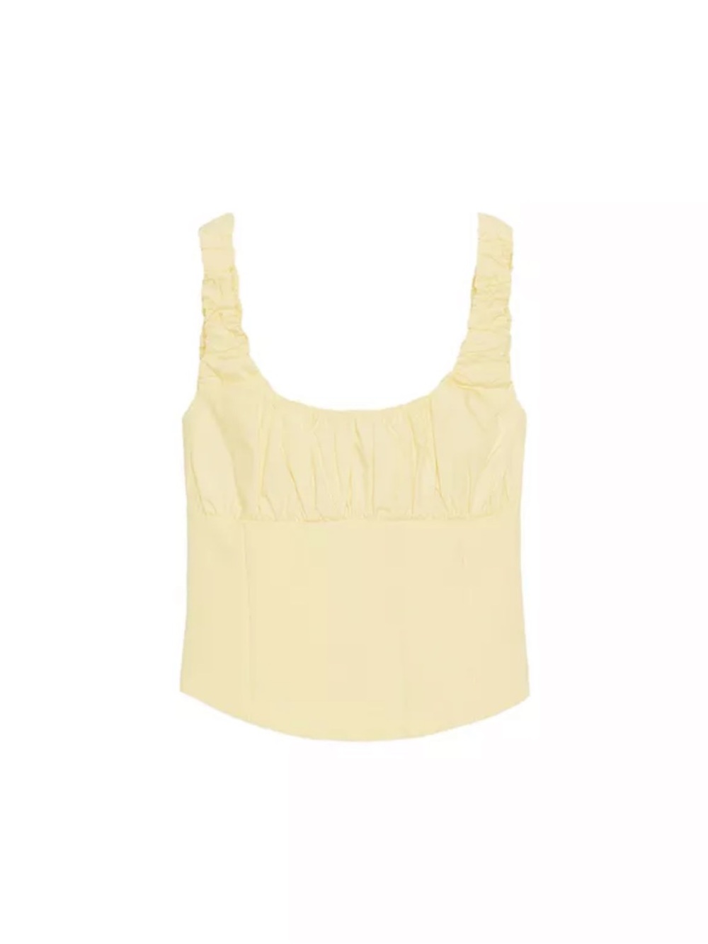 Yellow Poplin Top